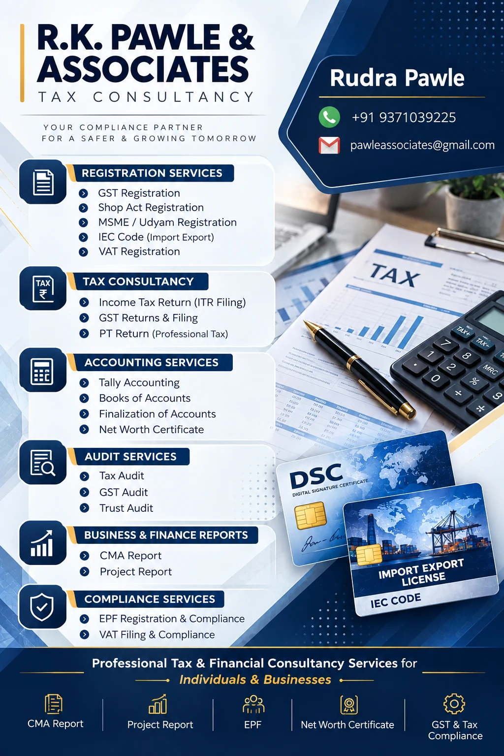 R.K Pawle & Associates Office Banner